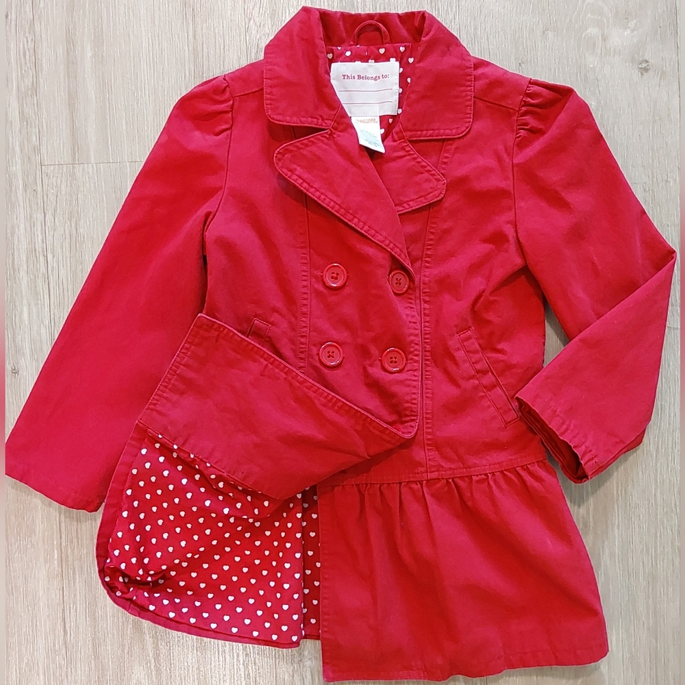 Red Girls Peacoat